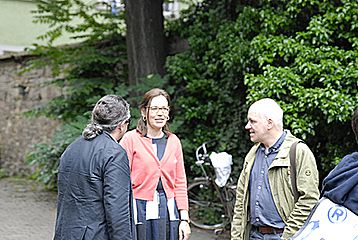Vor der Veranstaltung: Leonhard Koppelmann im Gespräch mit Sonja Vandenrath und Frank Witzel